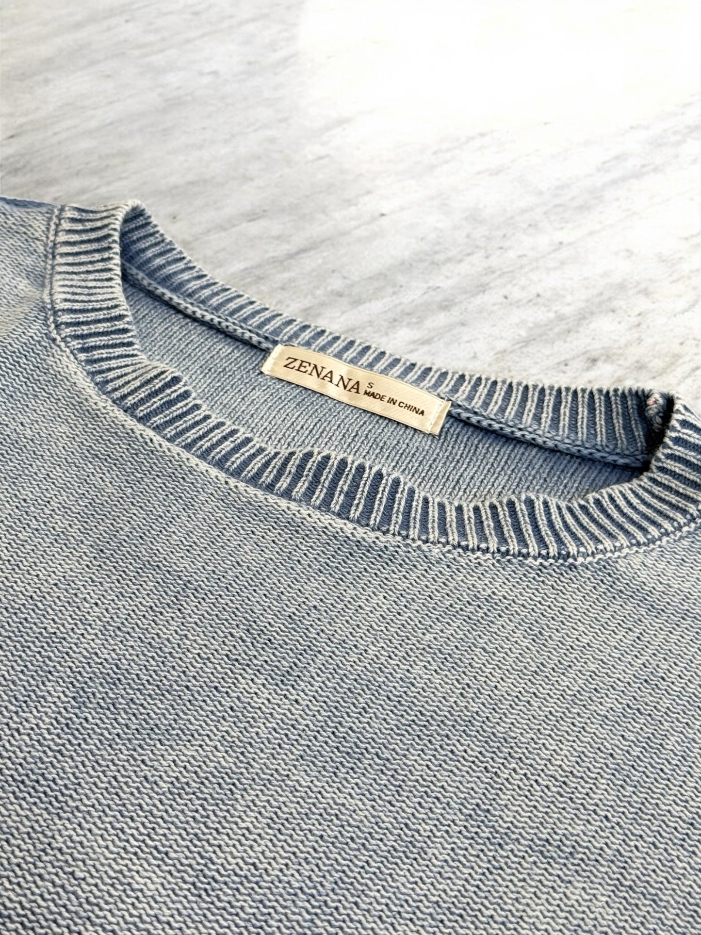 The Washed Cloud Knit Sweater Top