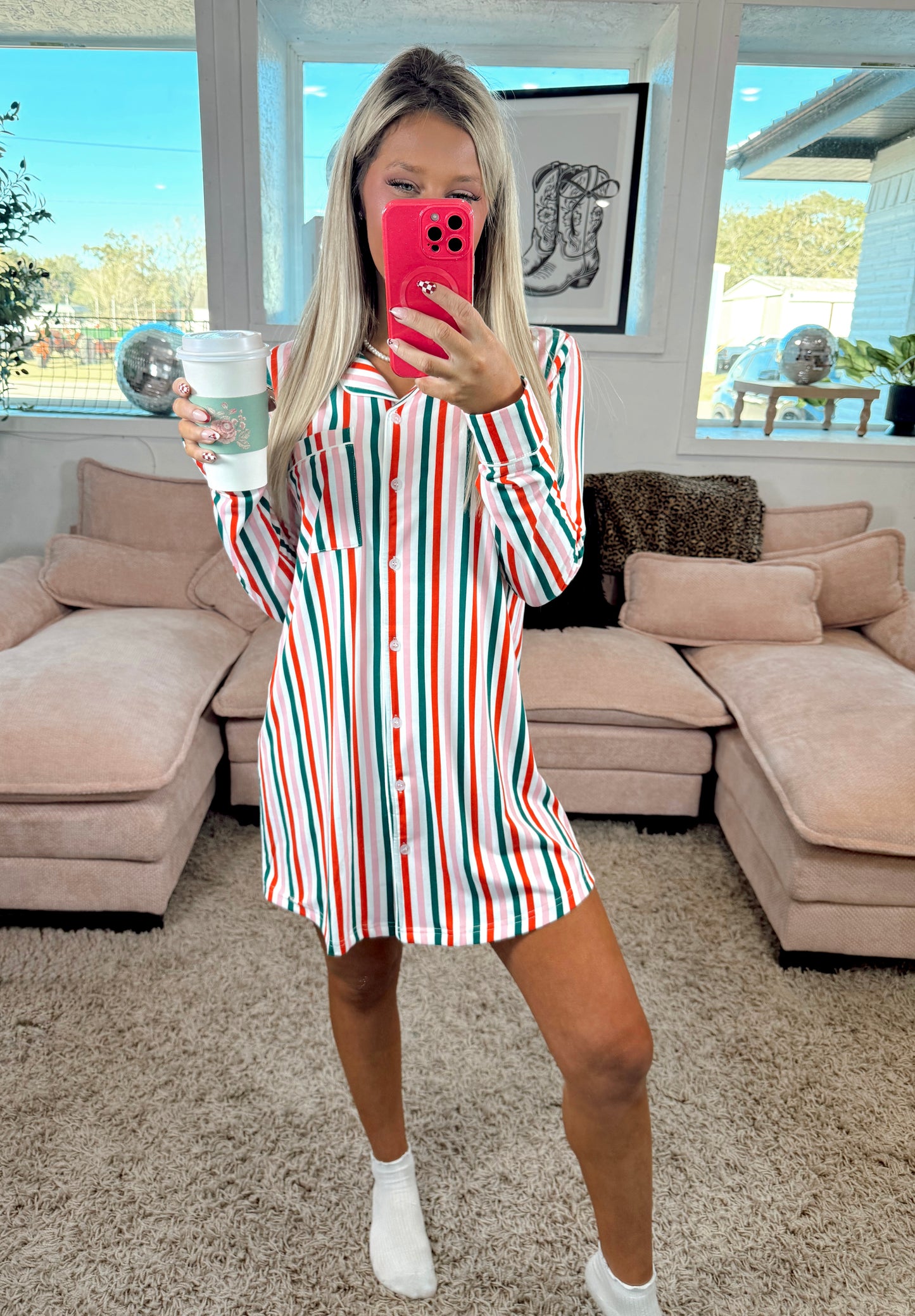 Candy Cane Lane Lounge Dress