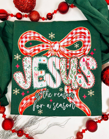Jesus Is The Reason Graphic Crewneck Top