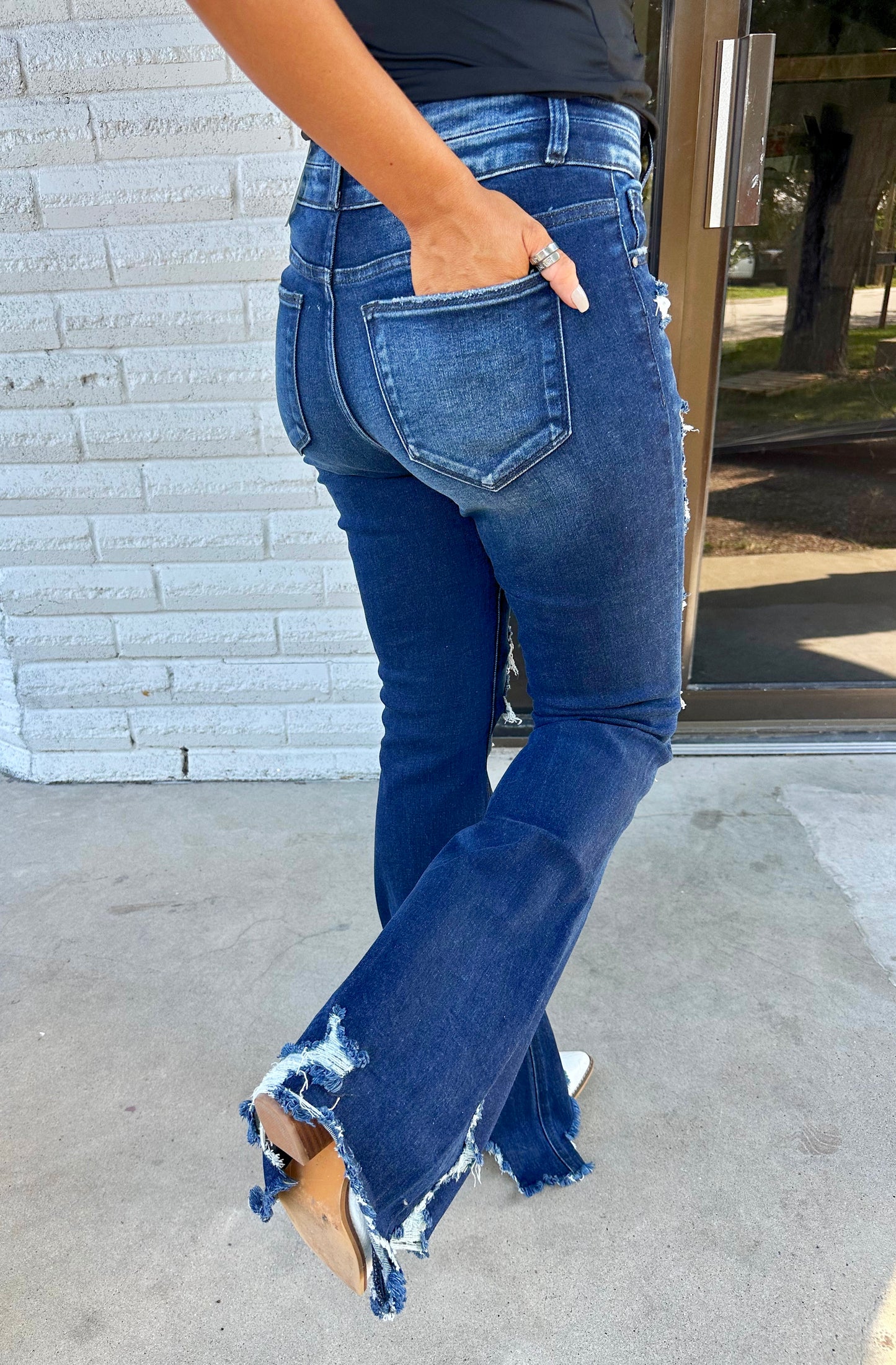 Maylee Distress Denim Jeans