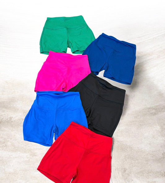 Soft Flex Wide‑Band Biker Shorts