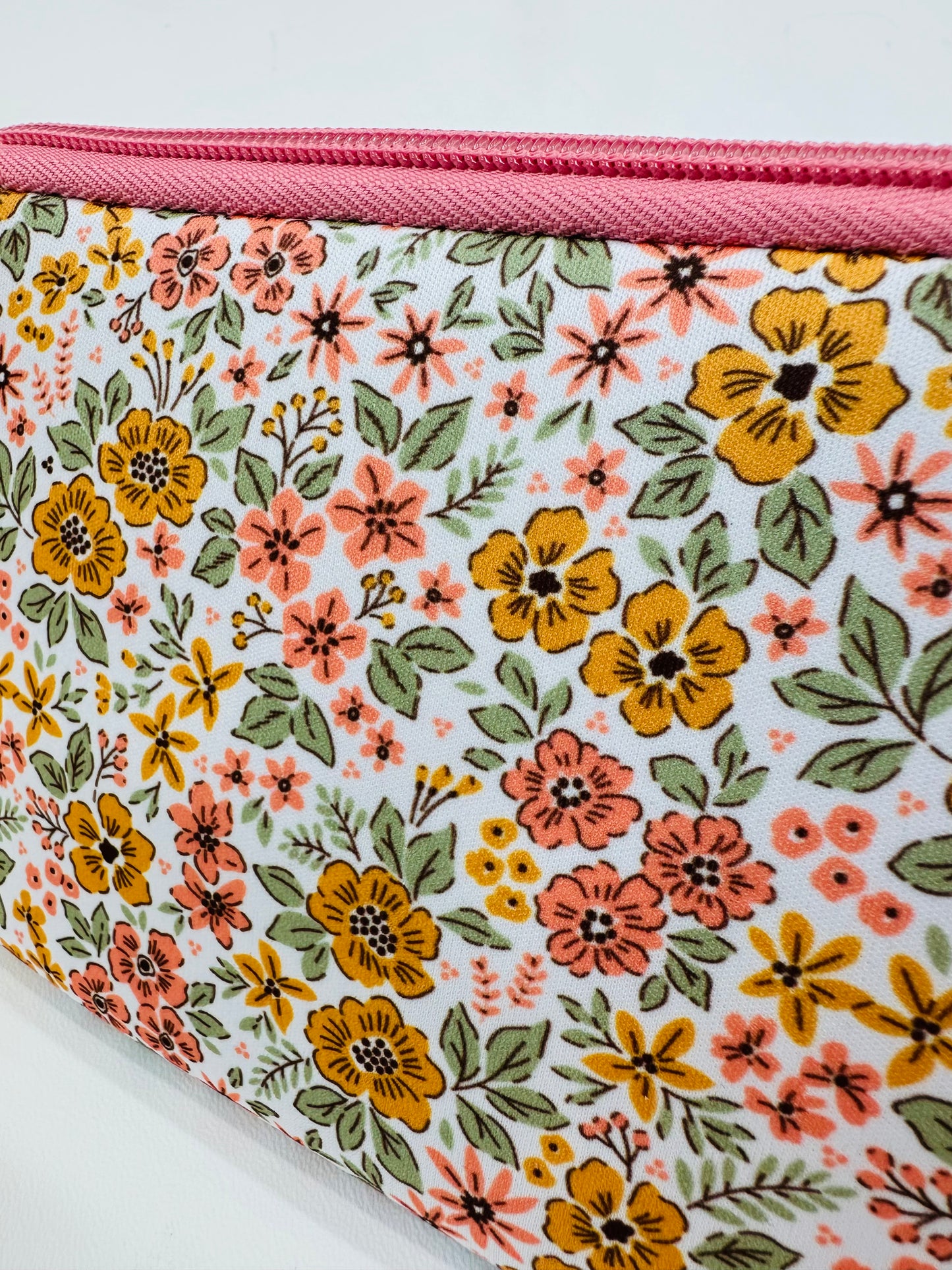 Light Pink Floral Travel Pouch