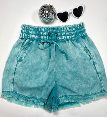 Get Right Acid Wash Shorts