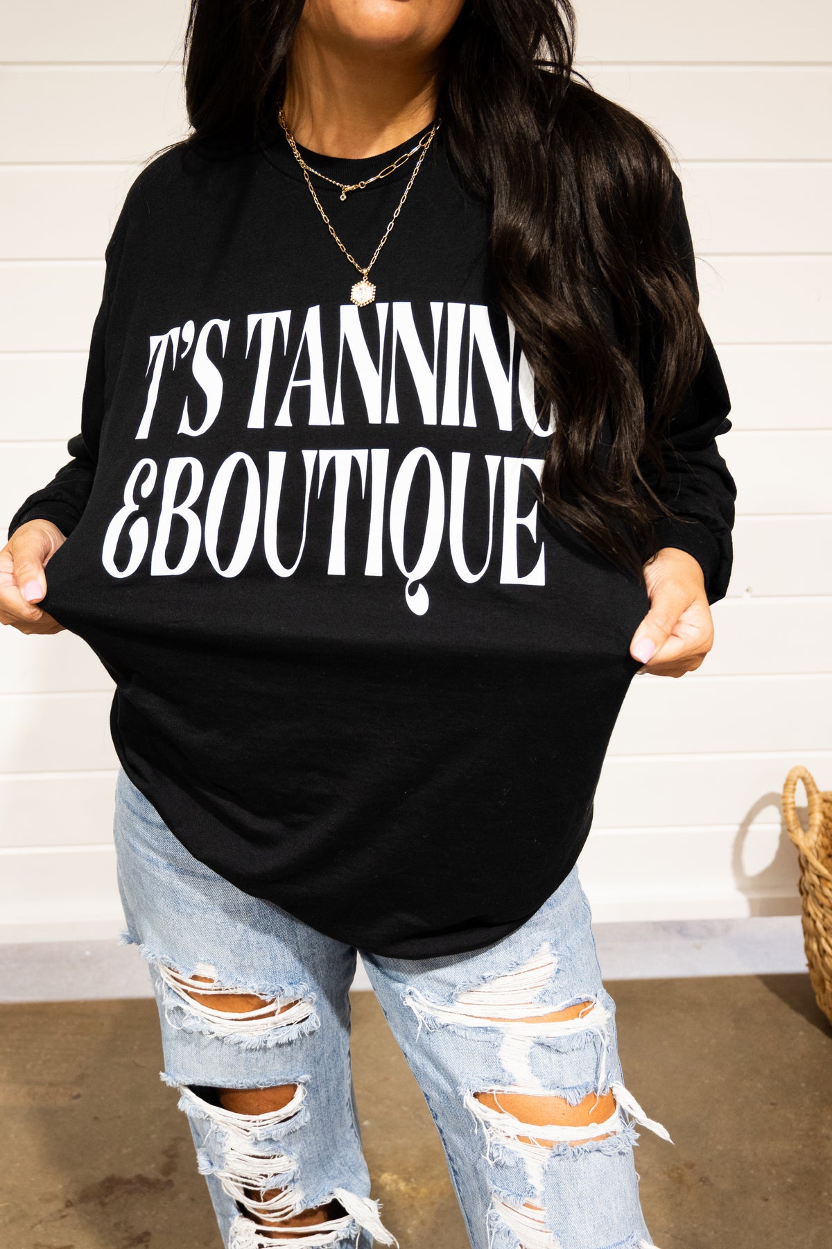 T's Tanning Black&White Long-sleeve T-shirt