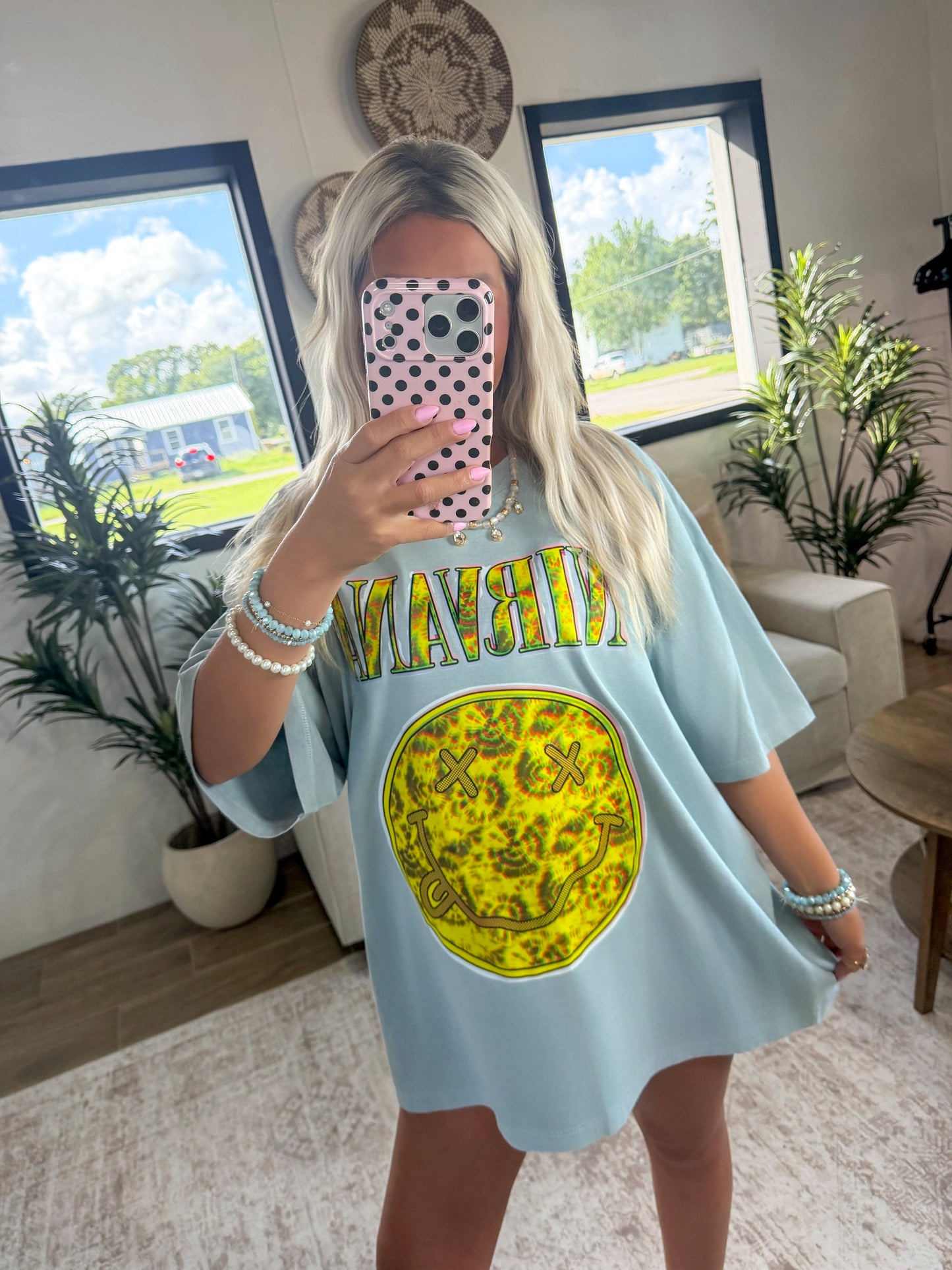 Smiley Band Graphic T-shirt