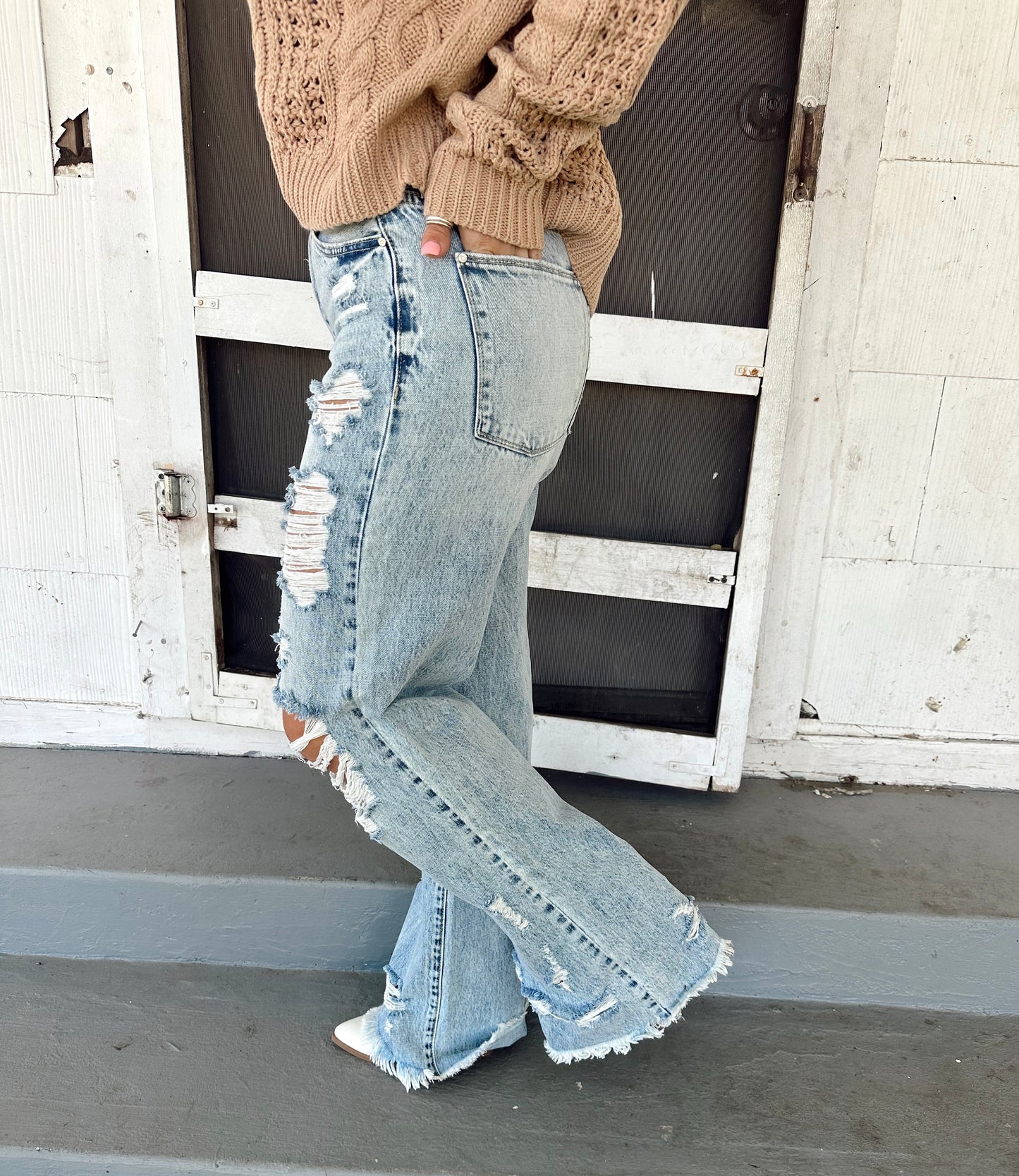 Victoria Vintage Wash Denim Jeans
