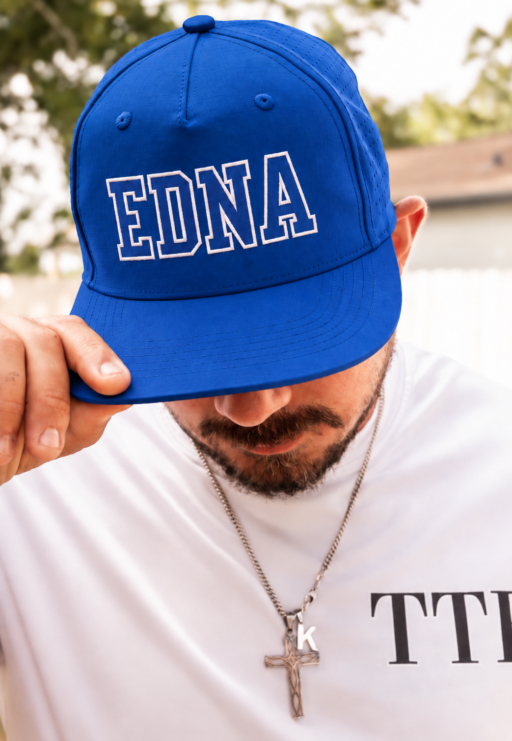 Blue EDNA Block Hat
