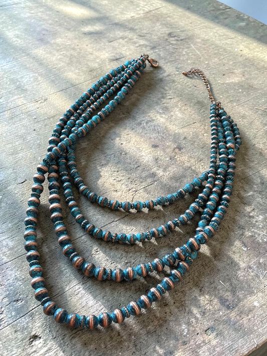 Boot Scootin' Blue Layered Necklace