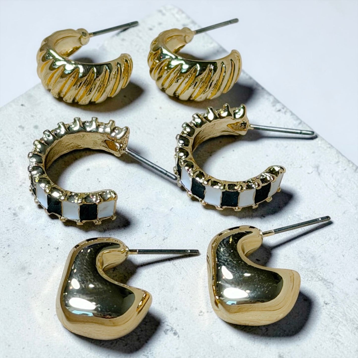 Check Yourself Trio Earring Set