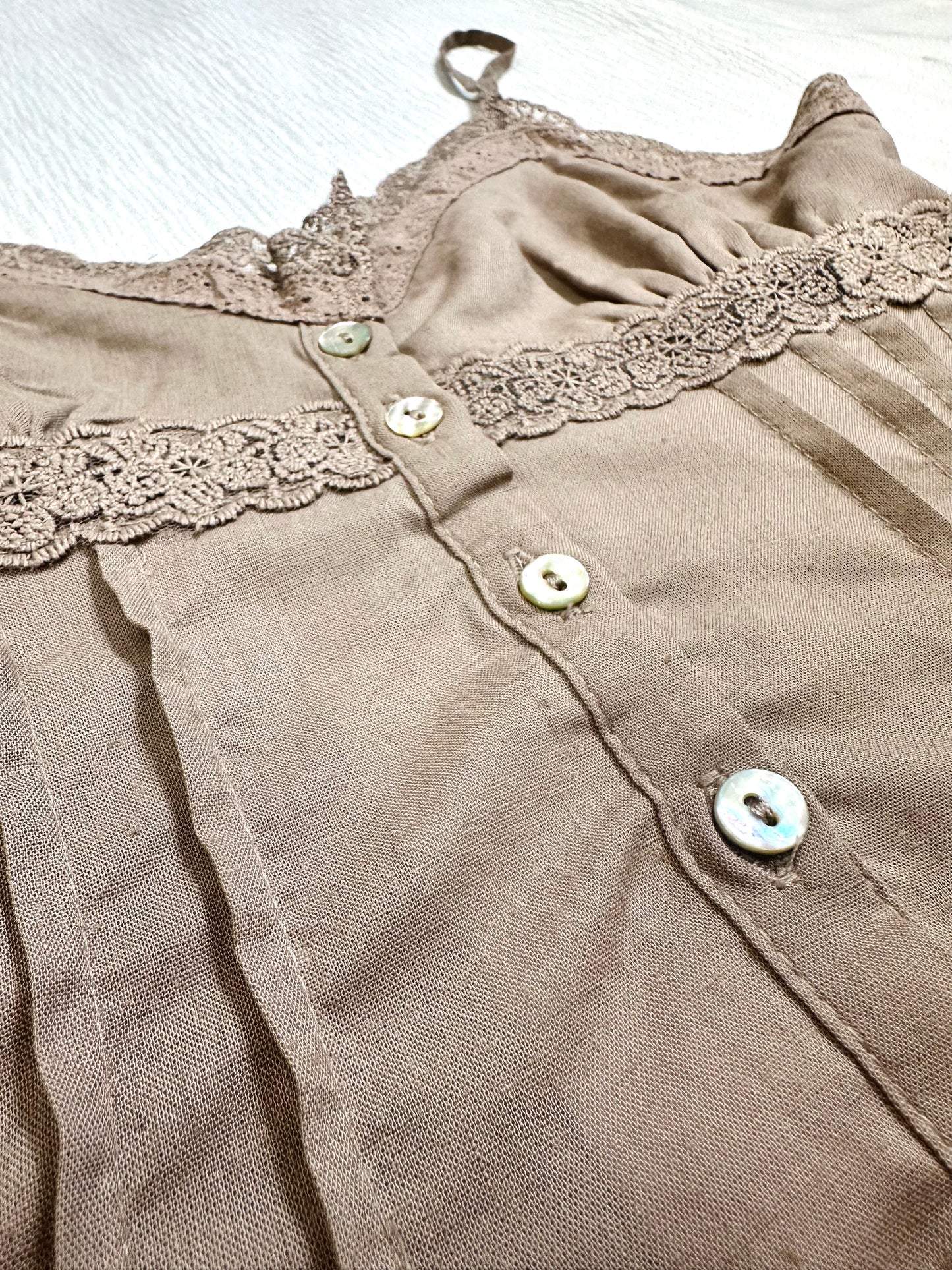 Follow Me Brown Linen Tank Top