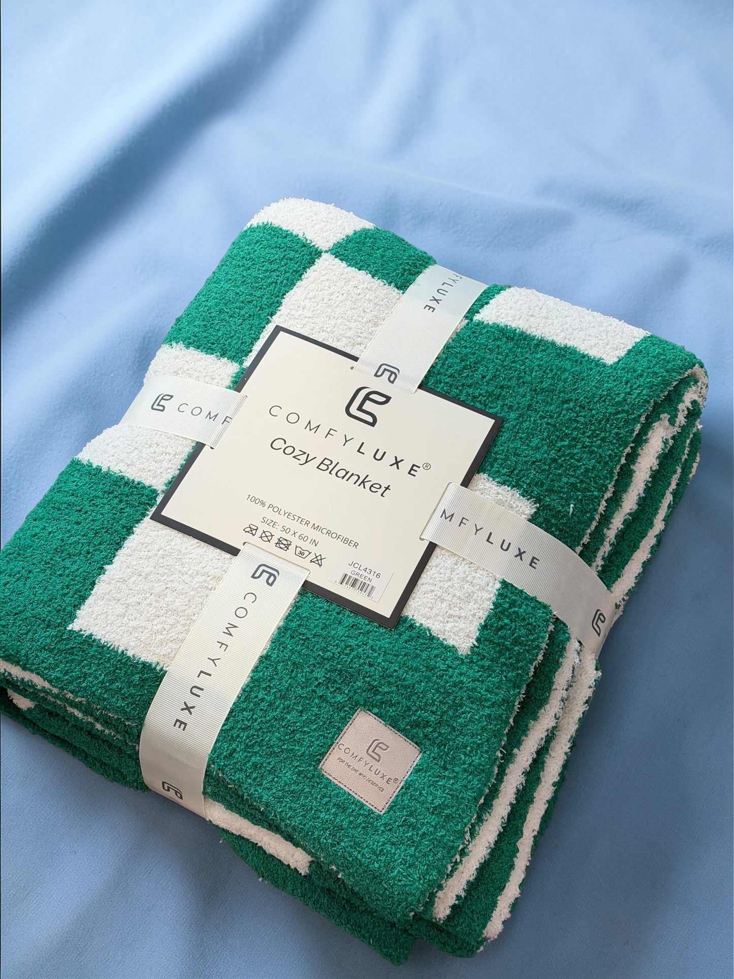 Checkered Luxe Throw Blanket