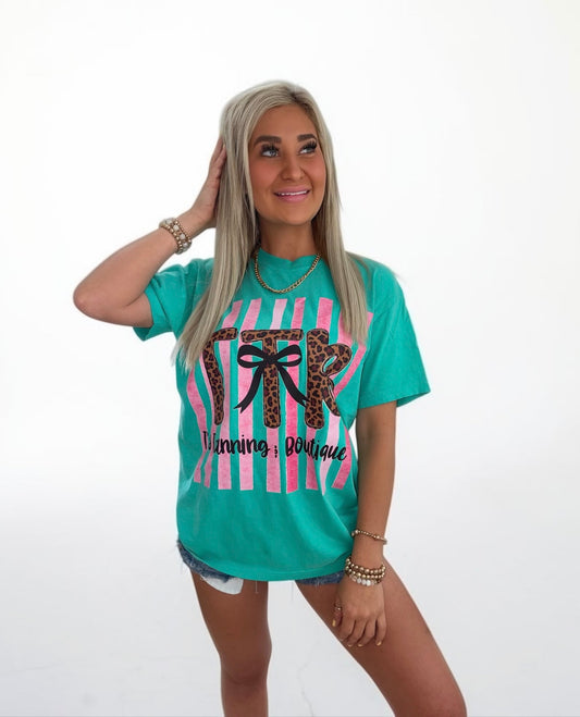 TTB Leopard Stripe Graphic T-shirt