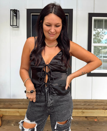 Flirty and Feminine Silk Tank Top