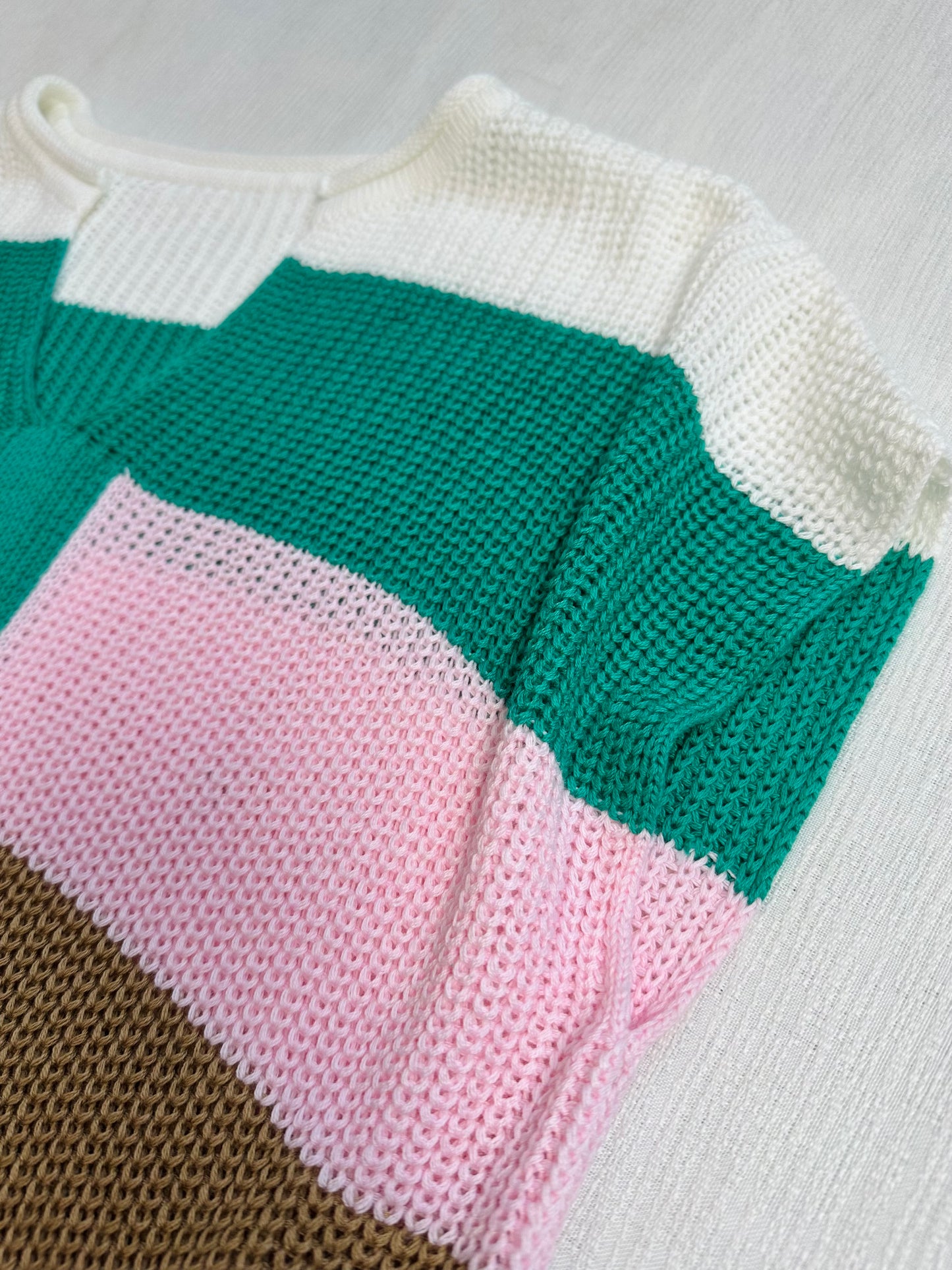 Multi-color Block Sweater Top