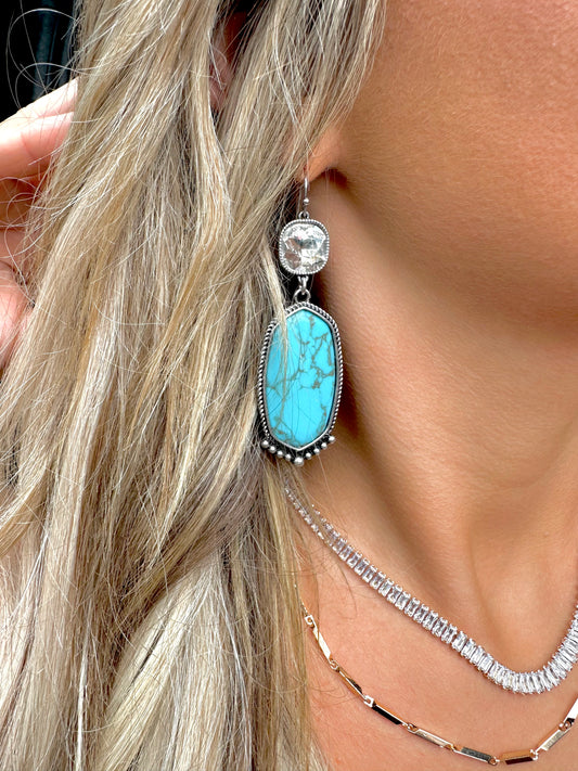 Mia Turquoise Dangle Earrings