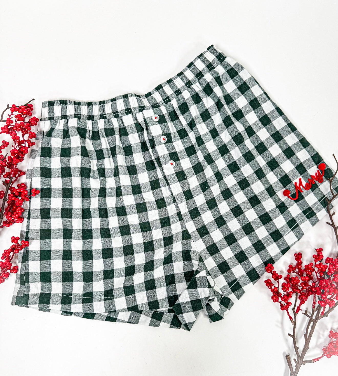 Cute Chic Pom Pom Christmas Boxer Shorts