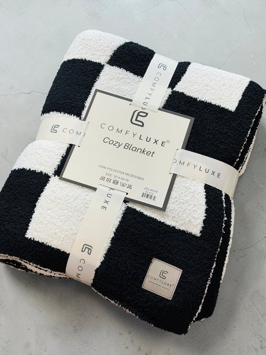 Checkered Luxe Throw Blanket