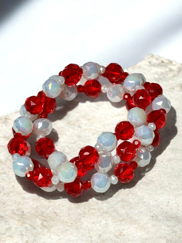 Sweet Swirl Beaded Bracelet Set