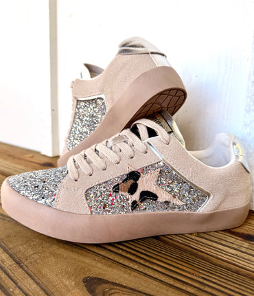 Superstar Leopard Glitter Low-Top Sneakers