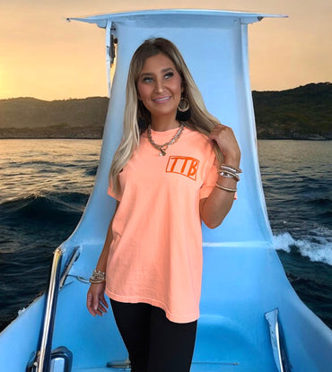 Orange On Neon Orange TTB Logo Graphic T-shirt