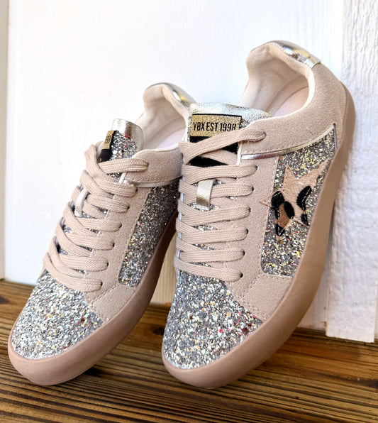 Superstar Leopard Glitter Low-Top Sneakers