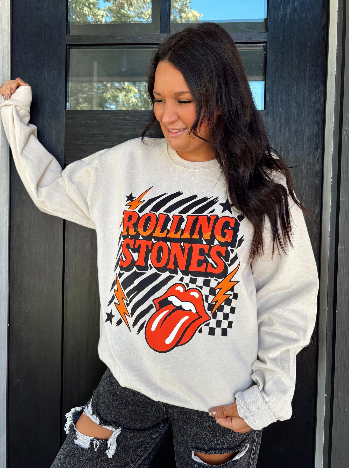 On A Roll Graphic Crewneck Top