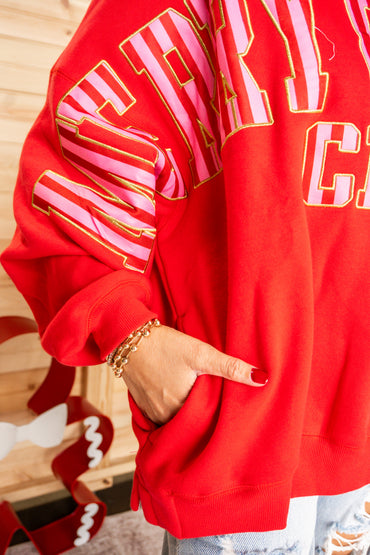 MERRY & BRIGHT Crew Mock Neck Sweatshirt