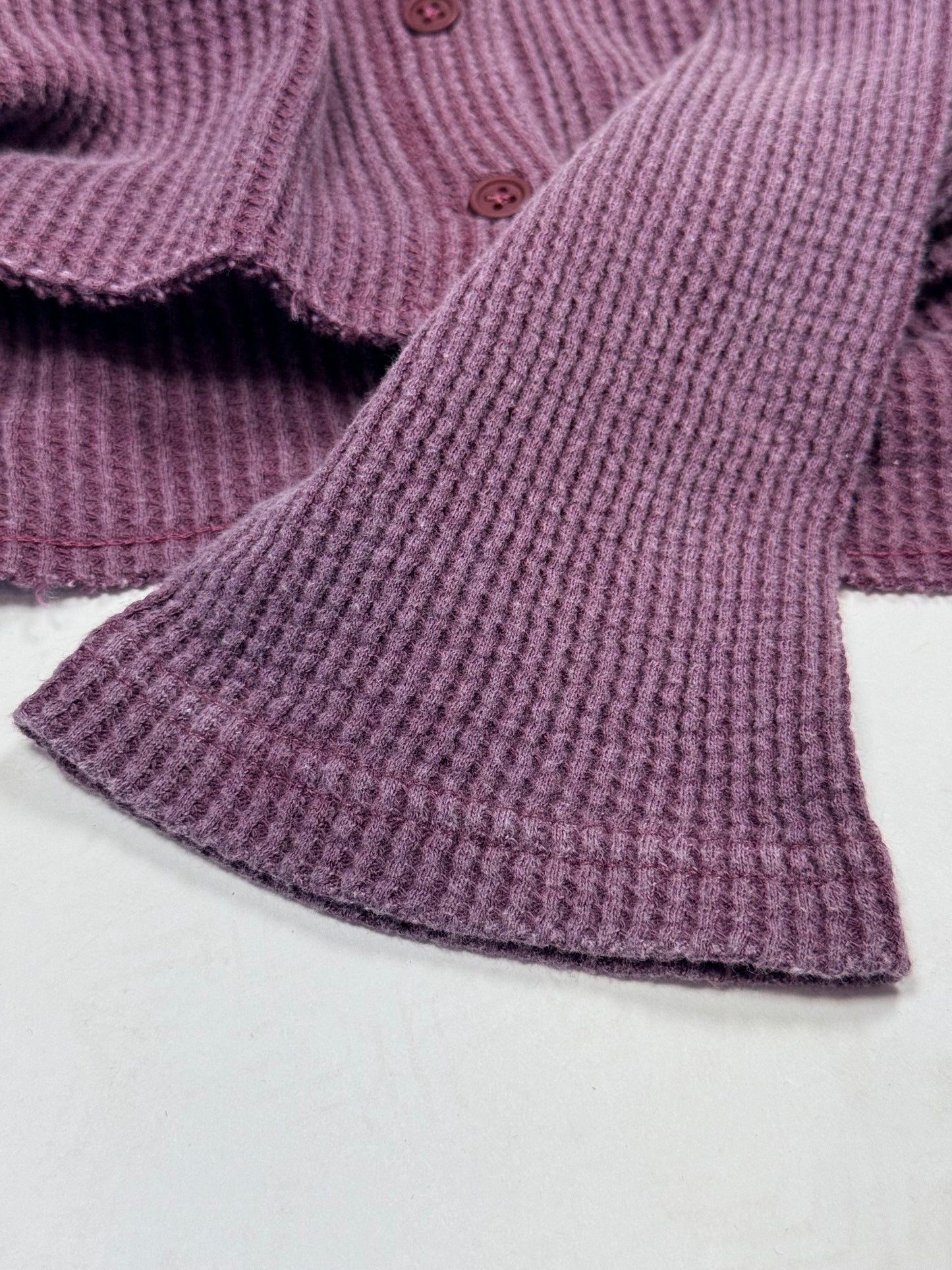 Buttoned Bliss Crop Waffle Knit Top