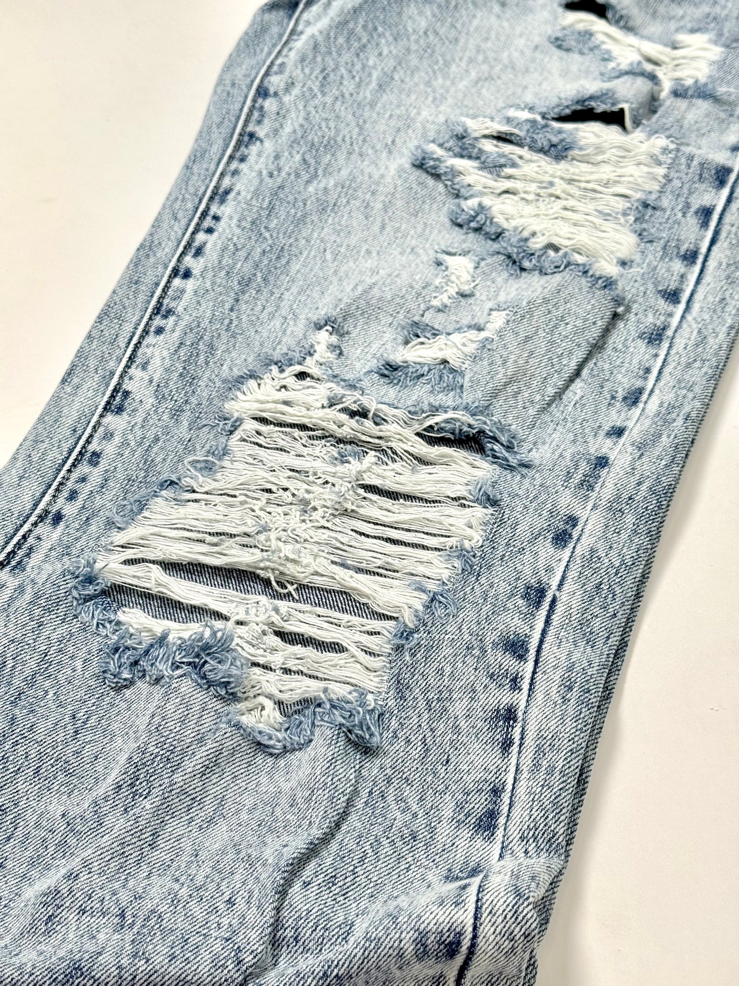 Victoria Vintage Distressed Flare Jean