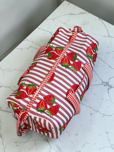 Strawberry Fields Quilted Bag