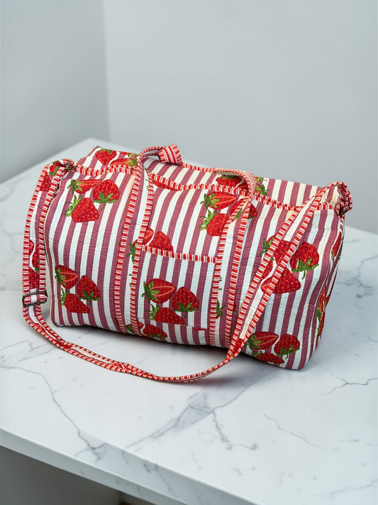 Strawberry Fields Quilted Bag