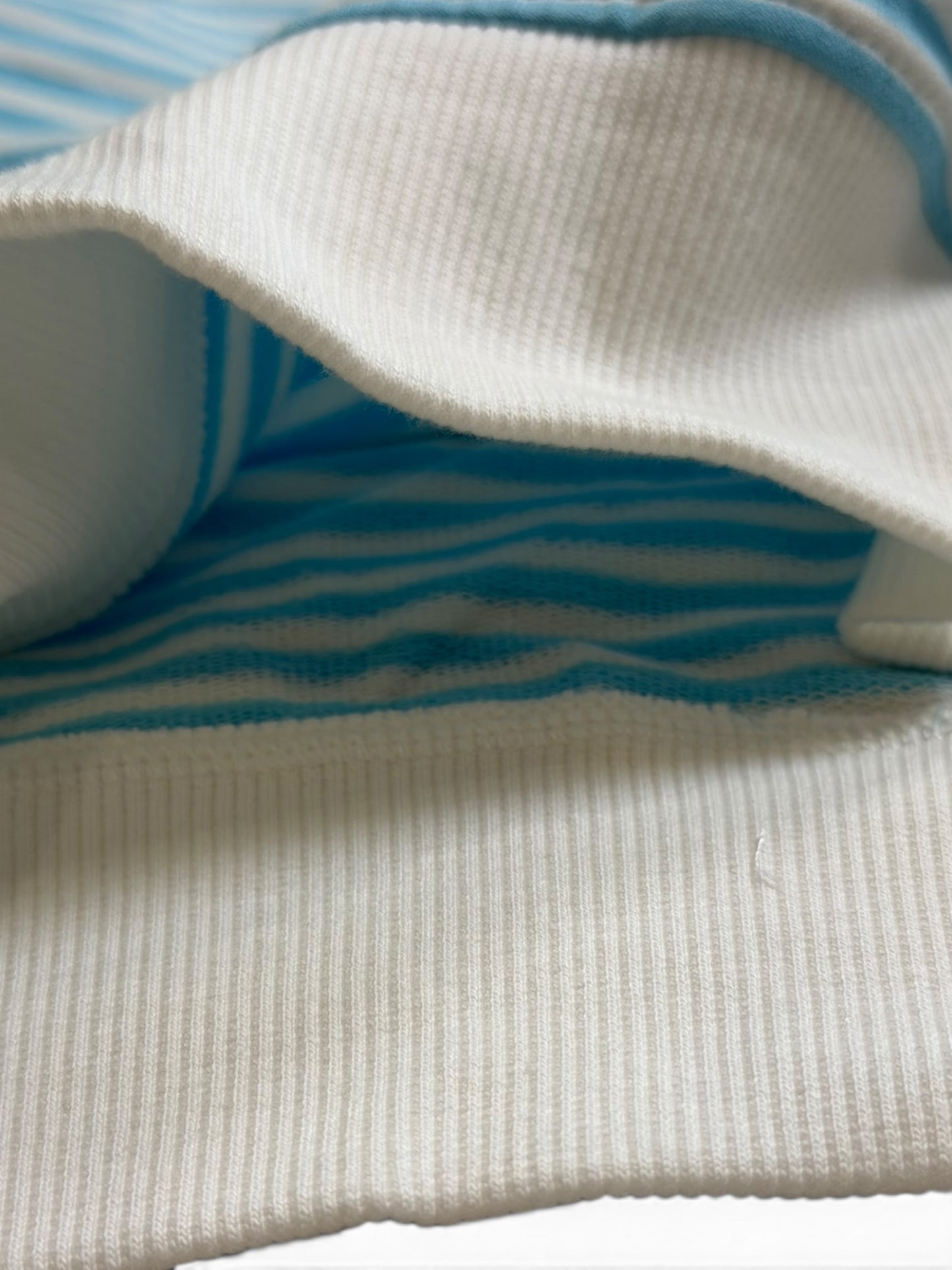Sky Blue Stripe Shorts Set