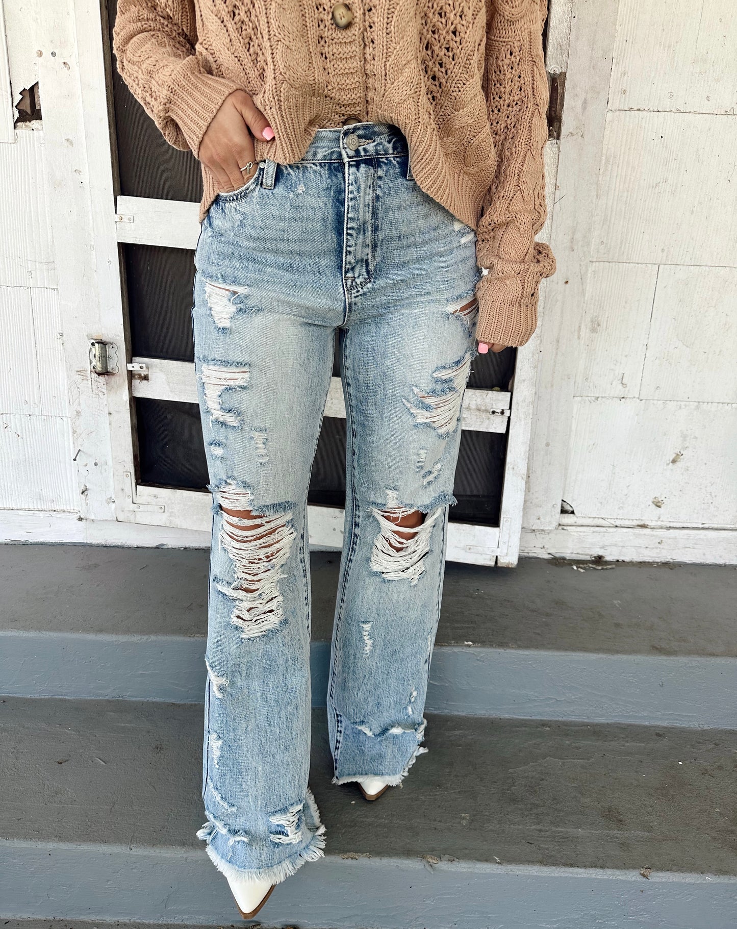 Victoria Vintage Wash Denim Jeans
