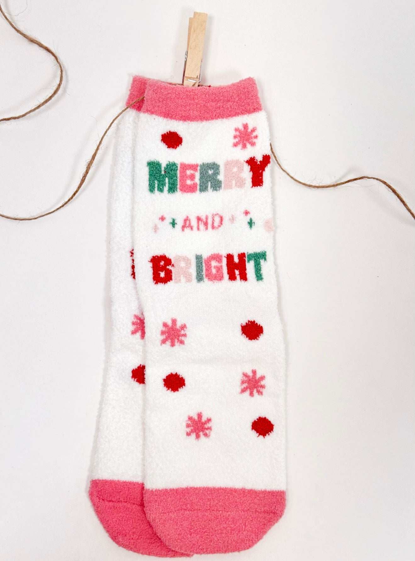 Holiday Cheer Fuzzy Christmas Socks