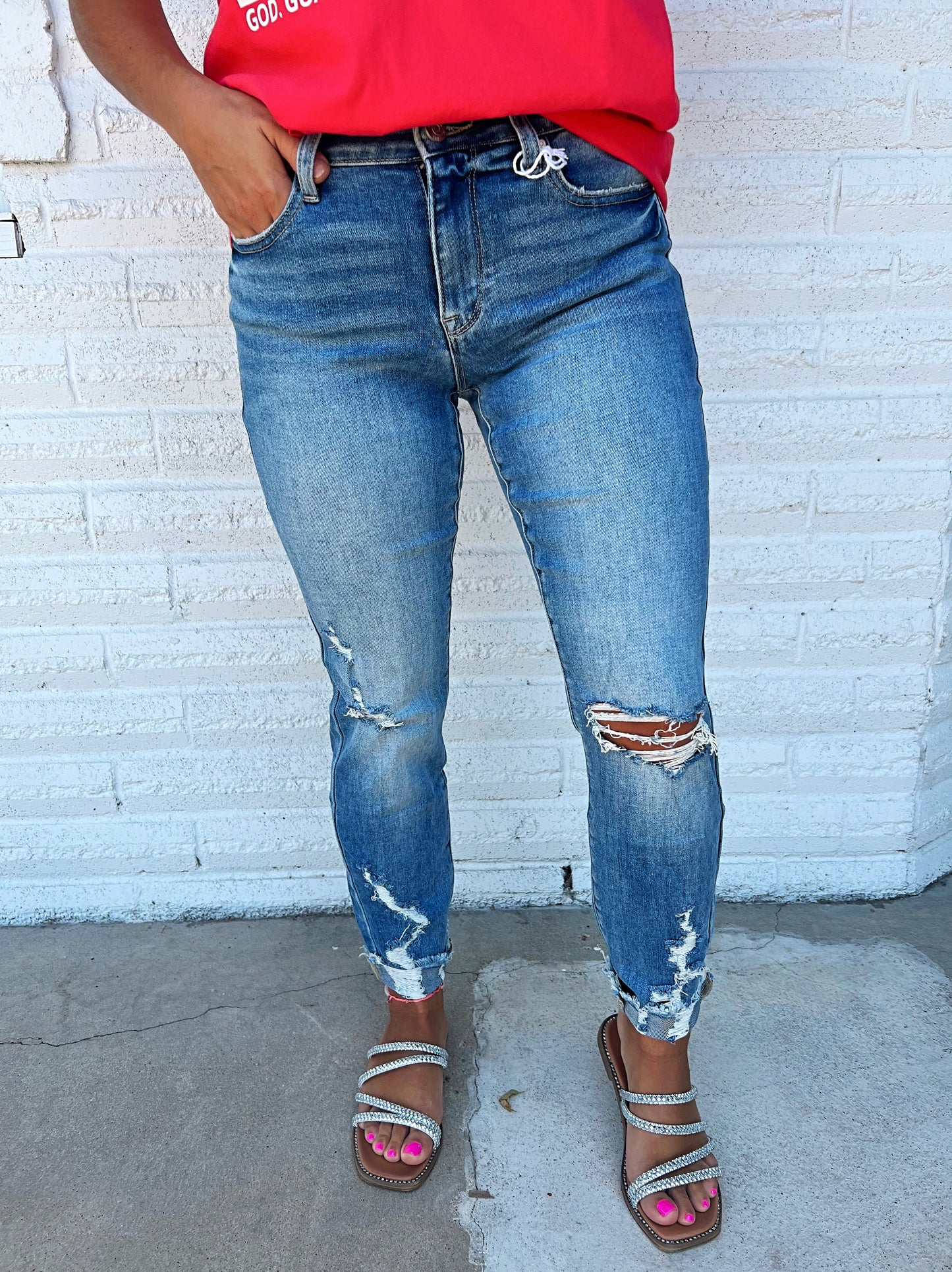 Haven Hayes Distressed Skinny Jean