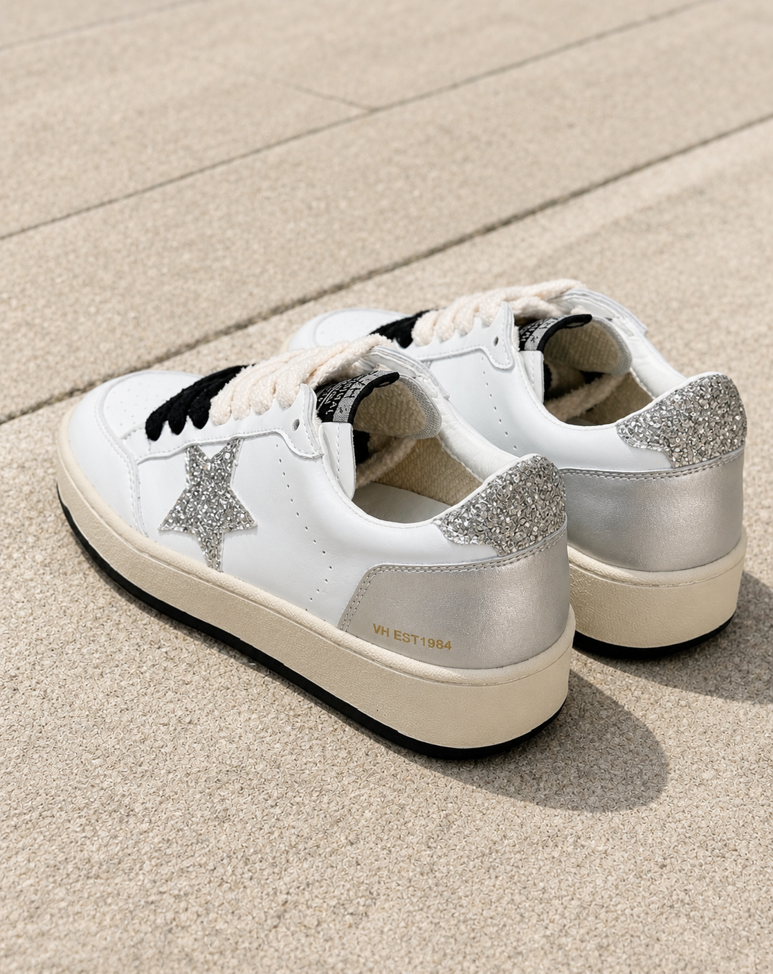 Noah Glitter Star Mid-Top Sneakers