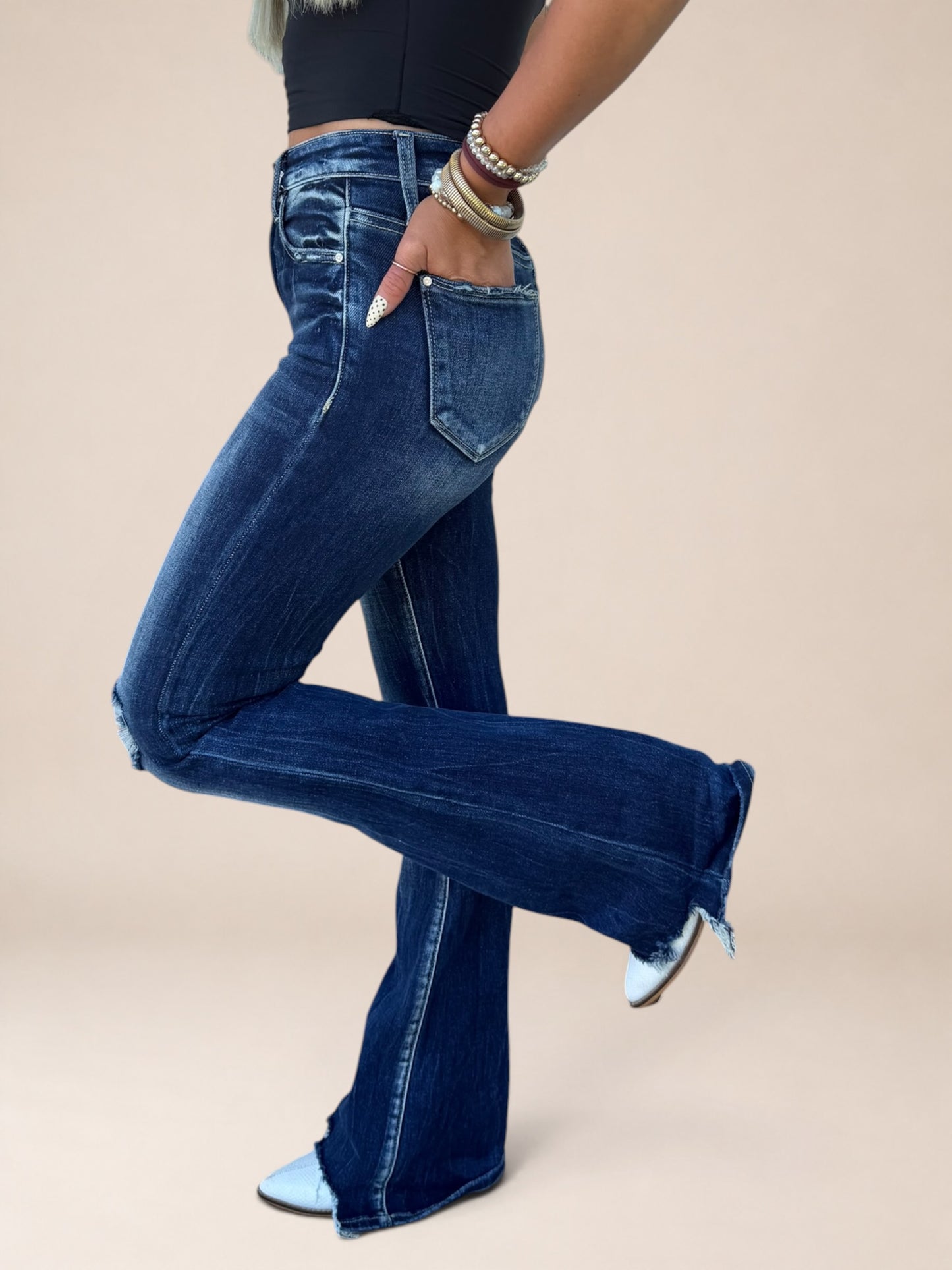 Dixie Denim High Rise Flare Jeans