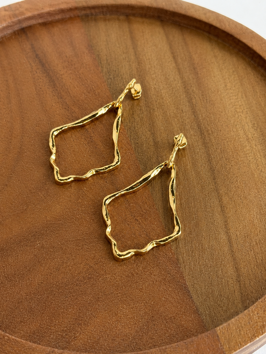Gold Simple Drop Dangle Earrings