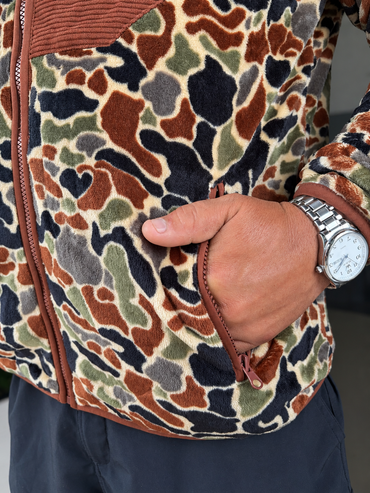 Alpha Camo Zip Sweater Jacket
