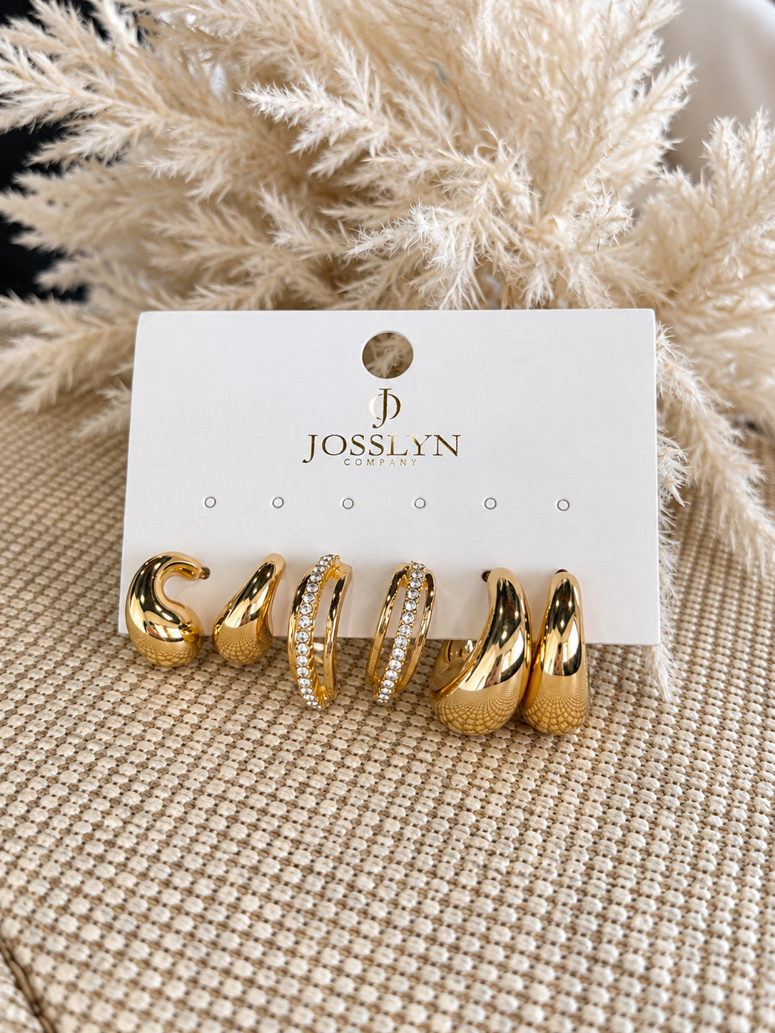 Statement Sparkle Hoop Trio Set