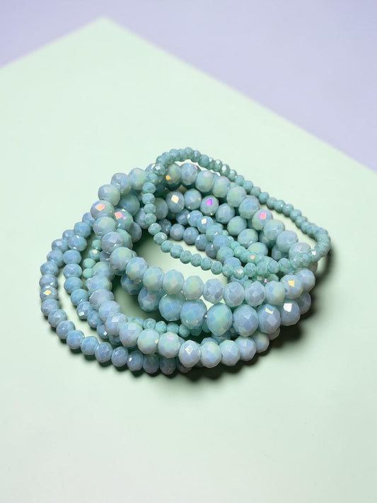 Ocean Blue Bangle Bracelet Set