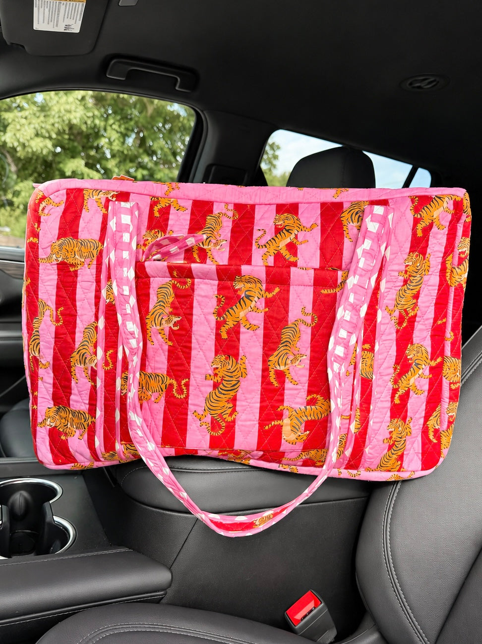 Hear Me Roar Quilted Duffle Weekender Bag