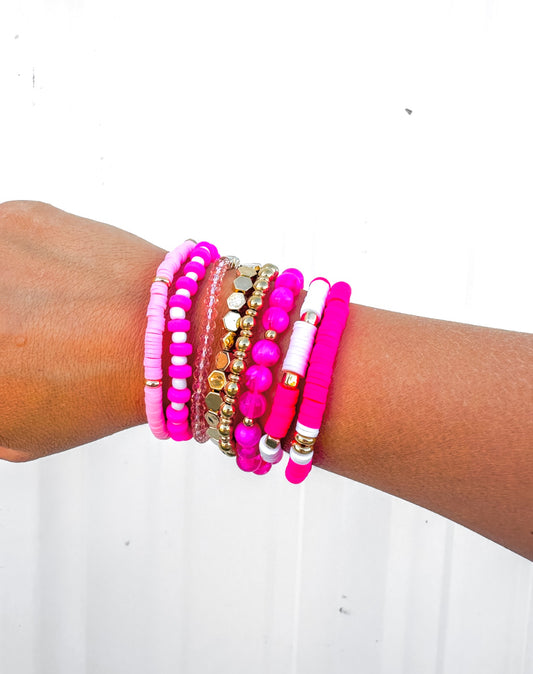 Every Shade Of Pink Bracelet set