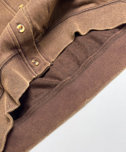 Coffee Knit Button Front Cardigan Top