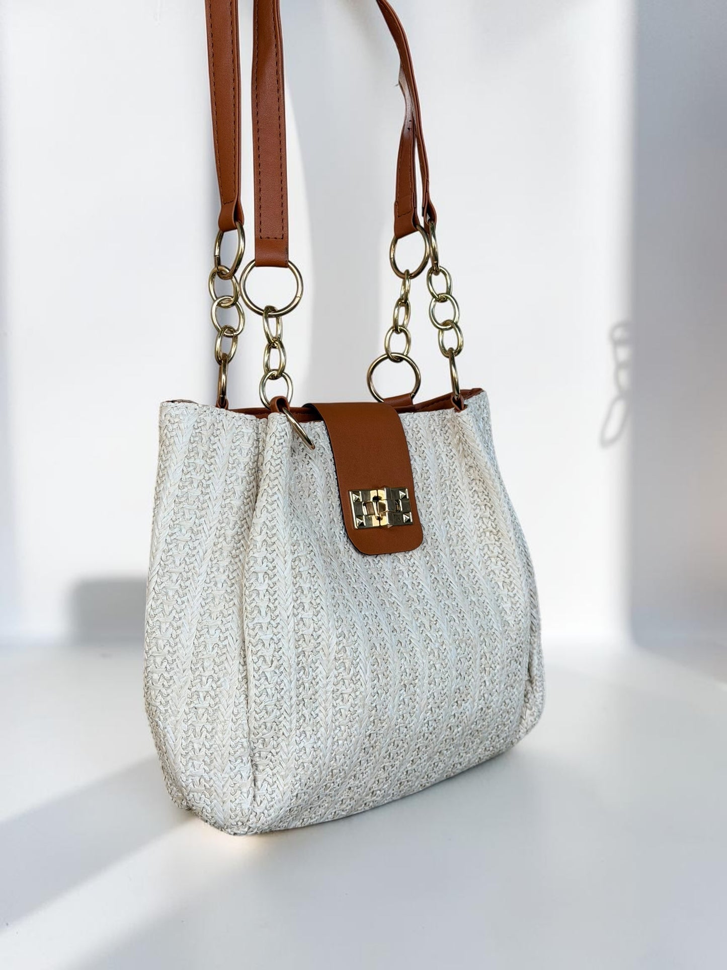 Mocha Charm Shoulder Bag