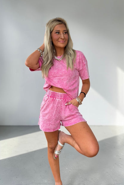 Frosted Halo Acid Wash Lounge Set