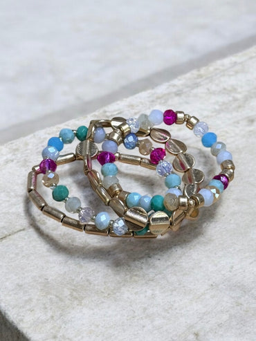 Color Pop Beaded Bracelet Set