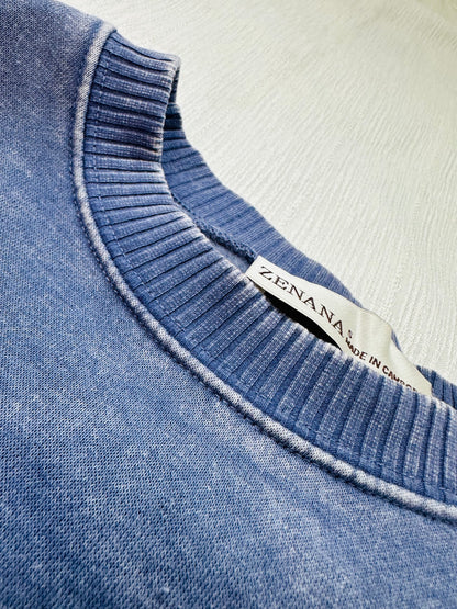 Back to the Basics Acid wash Pullover Tops'