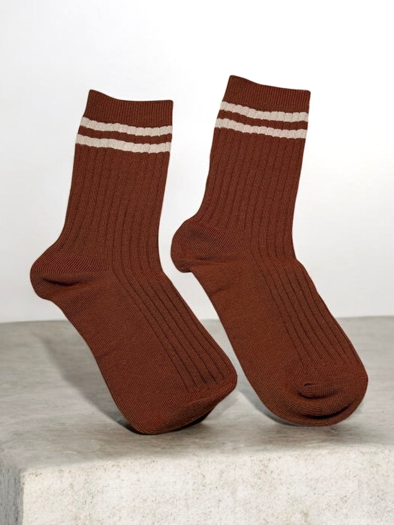 Retro Stripe Half Crew Socks