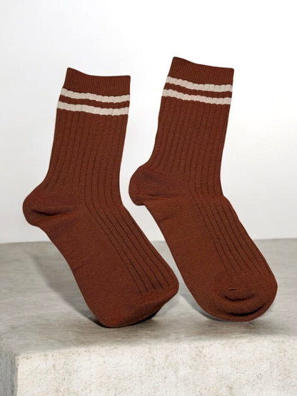 Retro Stripe Half Crew Socks